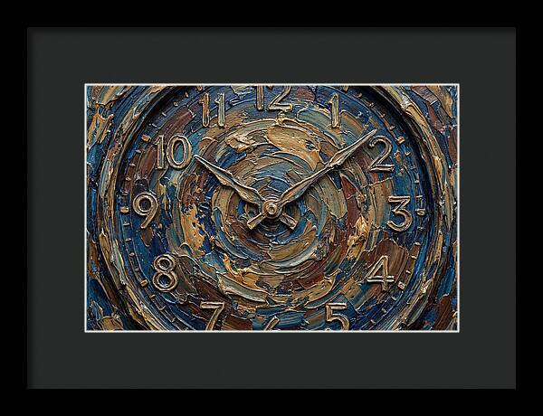 Clock In Swirling Colors