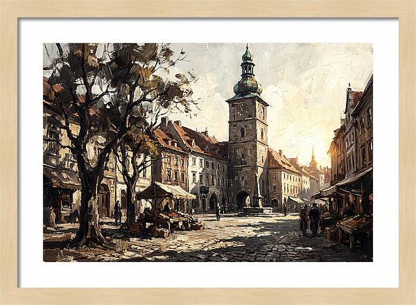 Clock Tower Overlooking Town Square