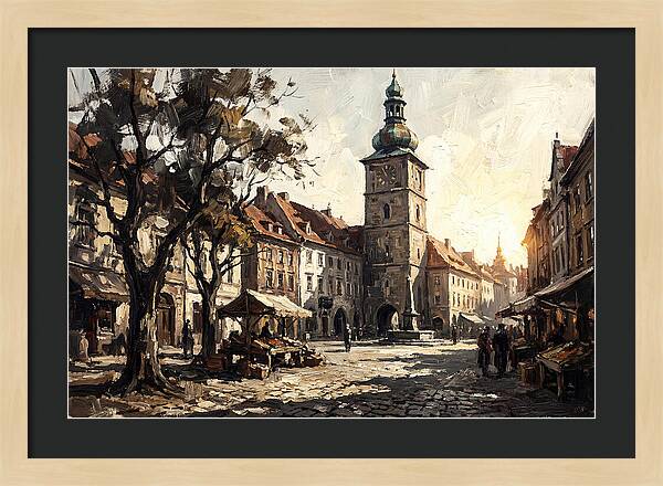 Clock Tower Overlooking Town Square