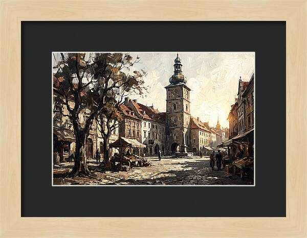 Clock Tower Overlooking Town Square