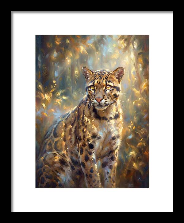 Clouded Leopard In Forest