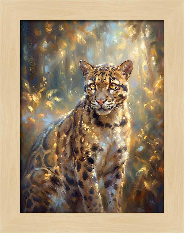Clouded Leopard In Forest