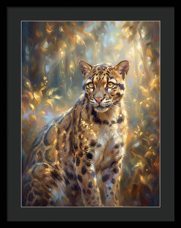 Clouded Leopard In Forest