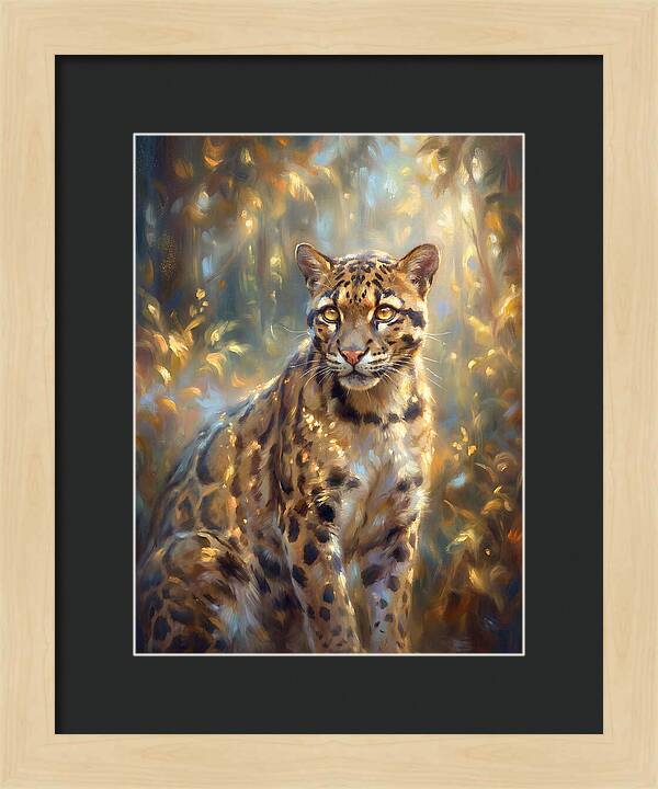 Clouded Leopard In Forest