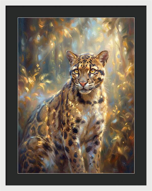 Clouded Leopard In Forest