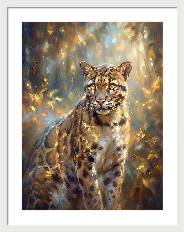 Clouded Leopard In Forest