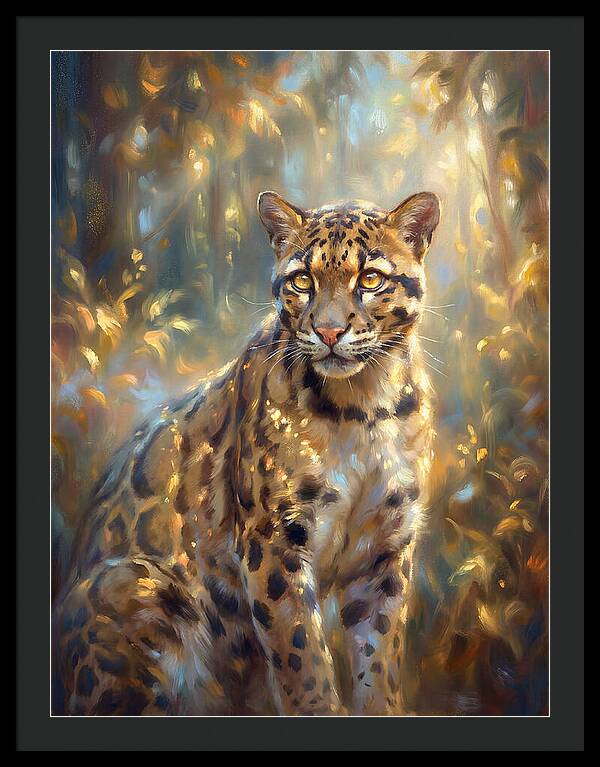 Clouded Leopard In Forest