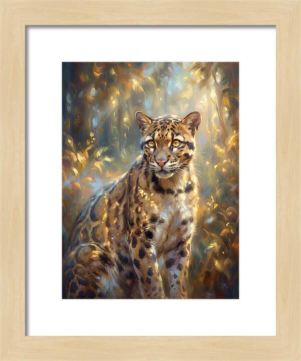 Clouded Leopard In Forest