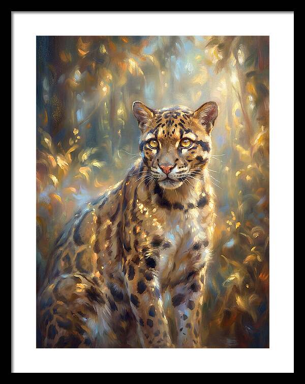 Clouded Leopard In Forest