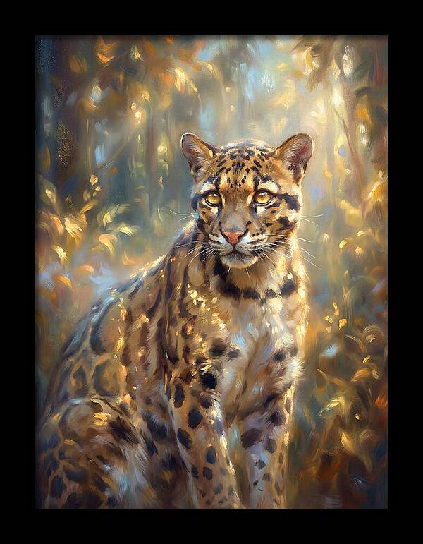 Clouded Leopard In Forest