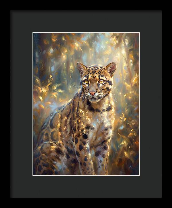 Clouded Leopard In Forest
