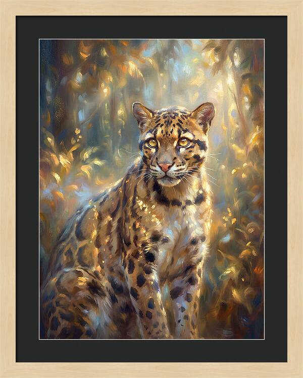 Clouded Leopard In Forest