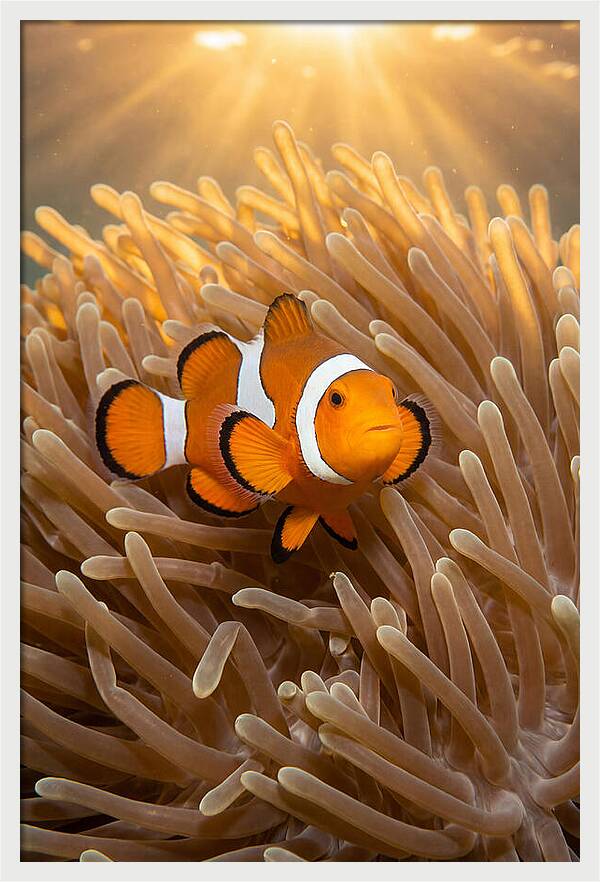 Clownfish Among Anemones