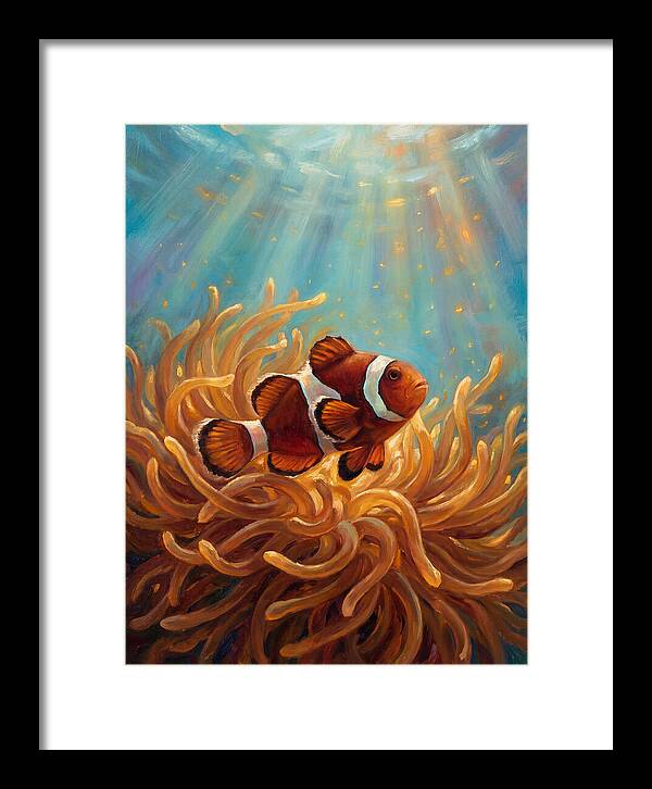Clownfish Among Vibrant Anemones