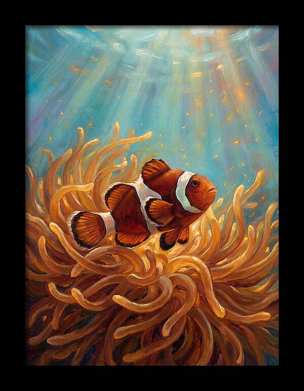 Clownfish Among Vibrant Anemones