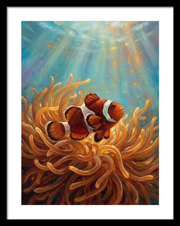 Clownfish Among Vibrant Anemones