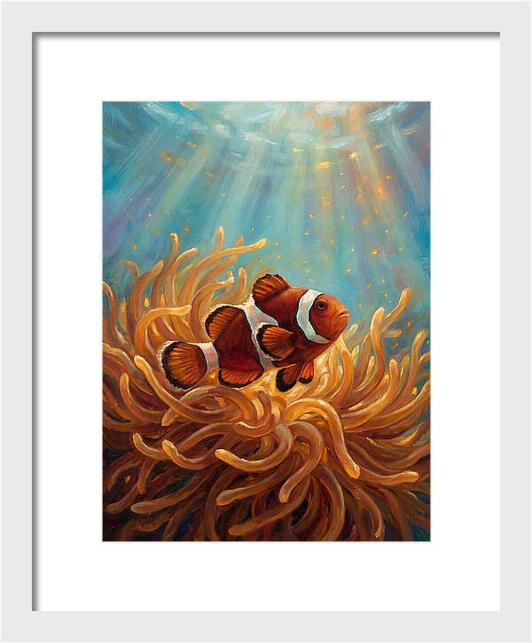 Clownfish Among Vibrant Anemones