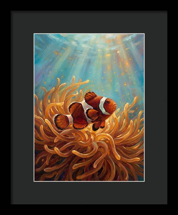 Clownfish Among Vibrant Anemones