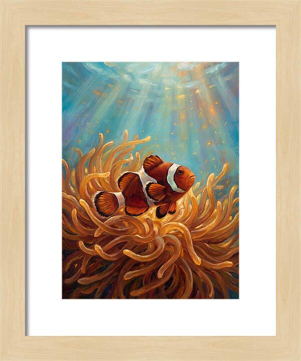 Clownfish Among Vibrant Anemones