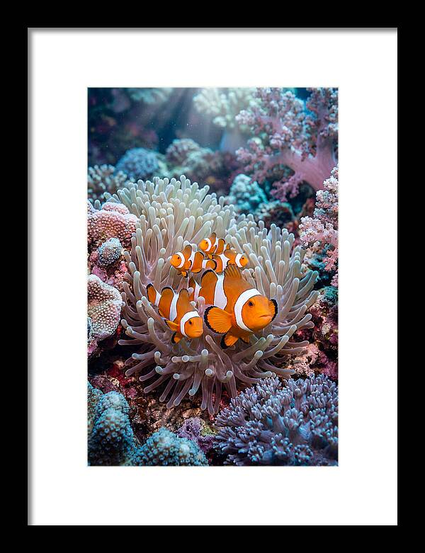 Clownfish Family Underwater