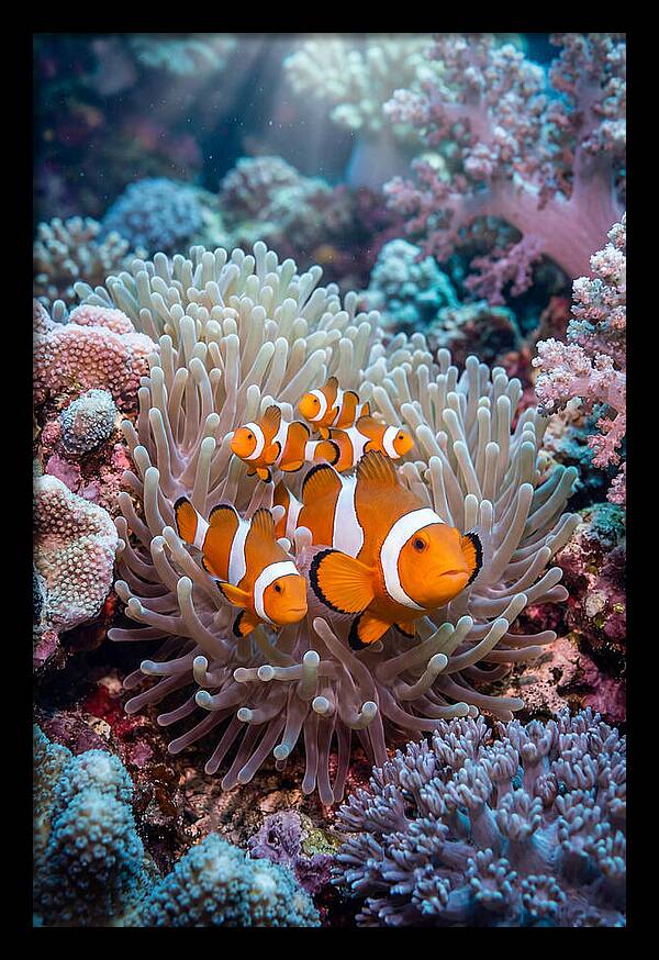 Clownfish Family Underwater