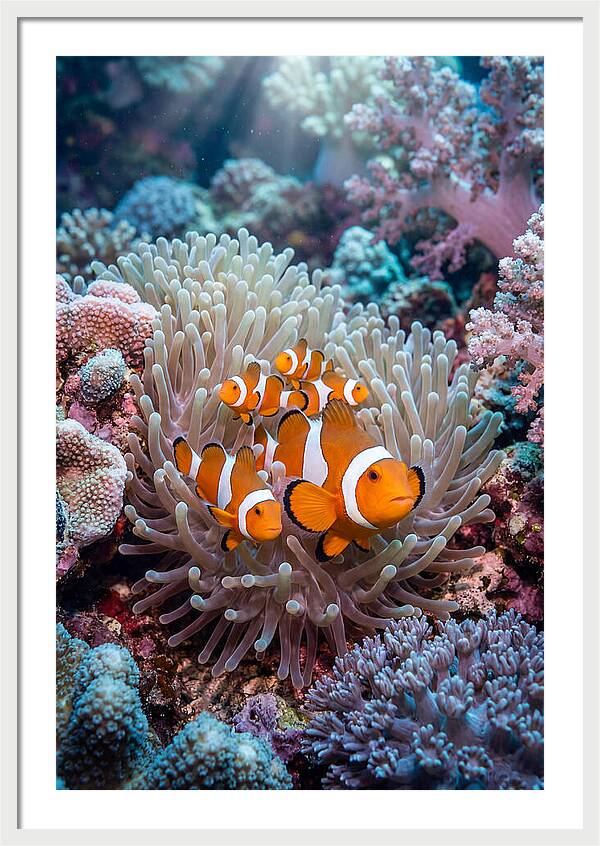 Clownfish Family Underwater