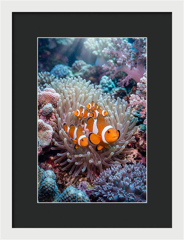 Clownfish Family Underwater