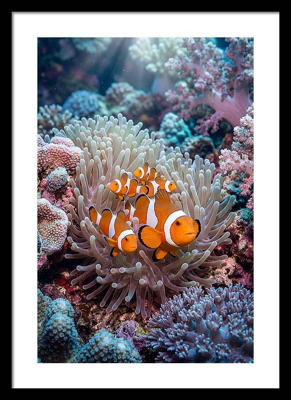 Clownfish Family Underwater