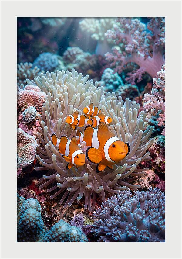 Clownfish Family Underwater