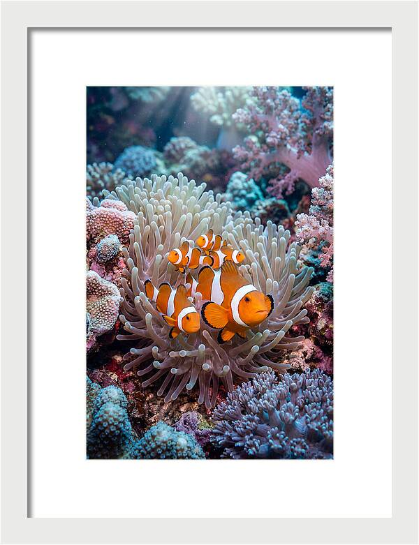 Clownfish Family Underwater