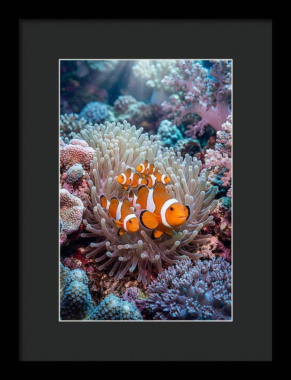 Clownfish Family Underwater