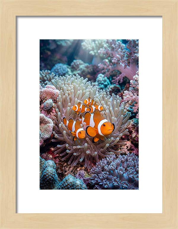 Clownfish Family Underwater