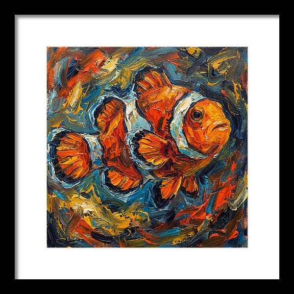 Clownfish In Vibrant Swirls