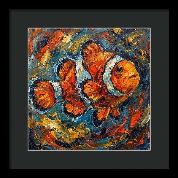 Clownfish In Vibrant Swirls