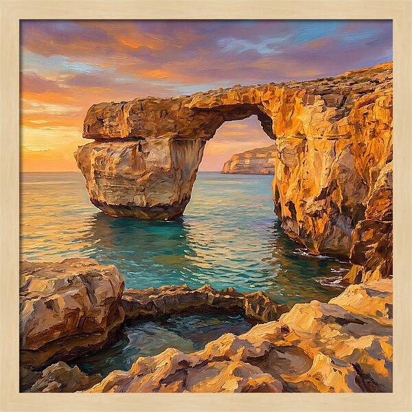 Coastal Arch At Sunset