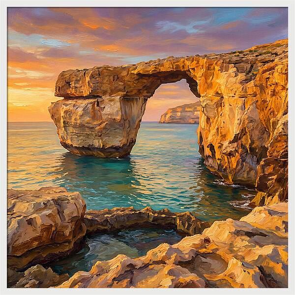 Coastal Arch At Sunset