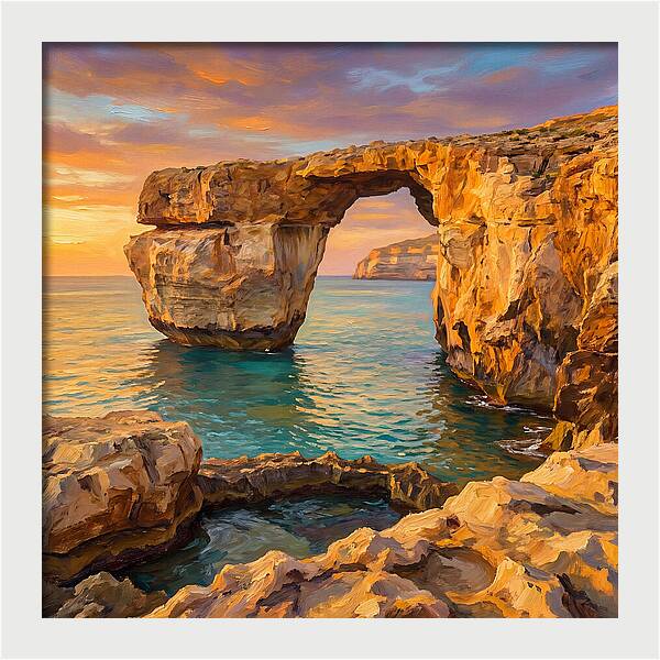 Coastal Arch At Sunset
