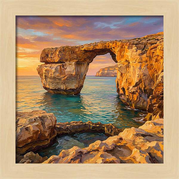 Coastal Arch At Sunset