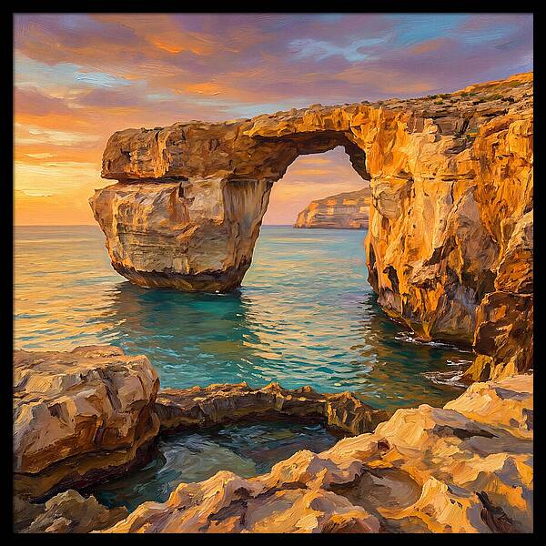 Coastal Arch At Sunset