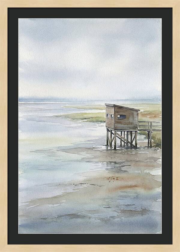 Coastal Bird Hide Overlooking Estuary