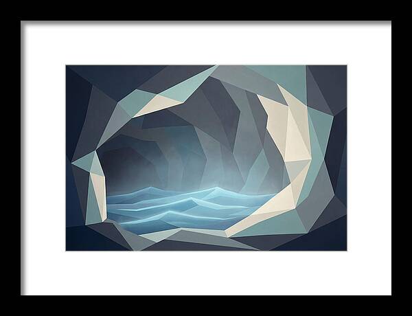 Coastal Cave With Glowing Blue Water