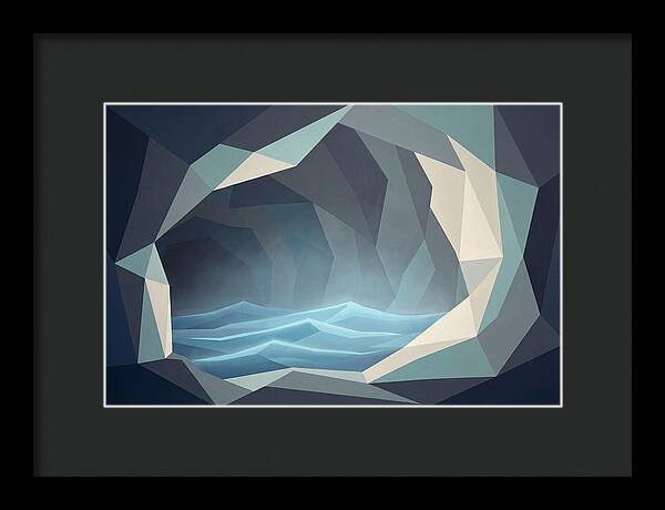 Coastal Cave With Glowing Blue Water
