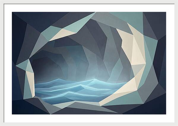 Coastal Cave With Glowing Blue Water
