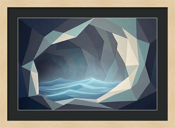 Coastal Cave With Glowing Blue Water
