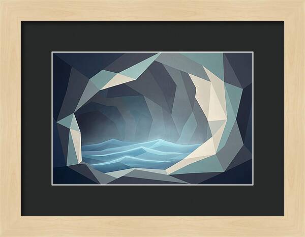 Coastal Cave With Glowing Blue Water