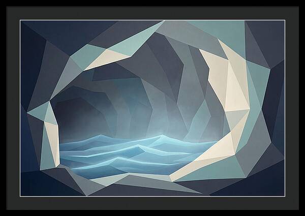 Coastal Cave With Glowing Blue Water