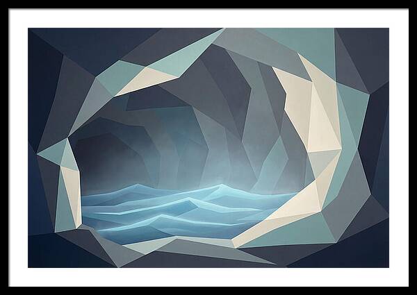 Coastal Cave With Glowing Blue Water