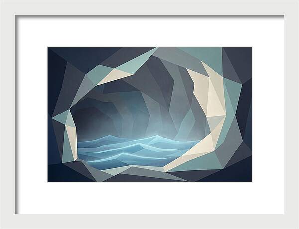 Coastal Cave With Glowing Blue Water