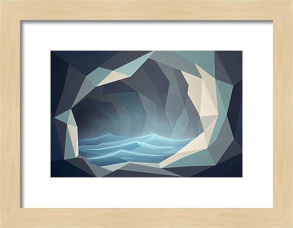 Coastal Cave With Glowing Blue Water