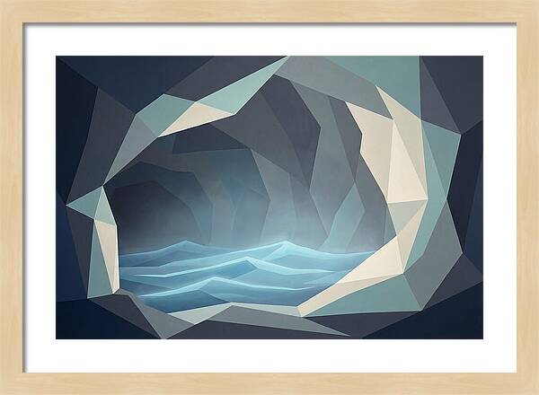 Coastal Cave With Glowing Blue Water